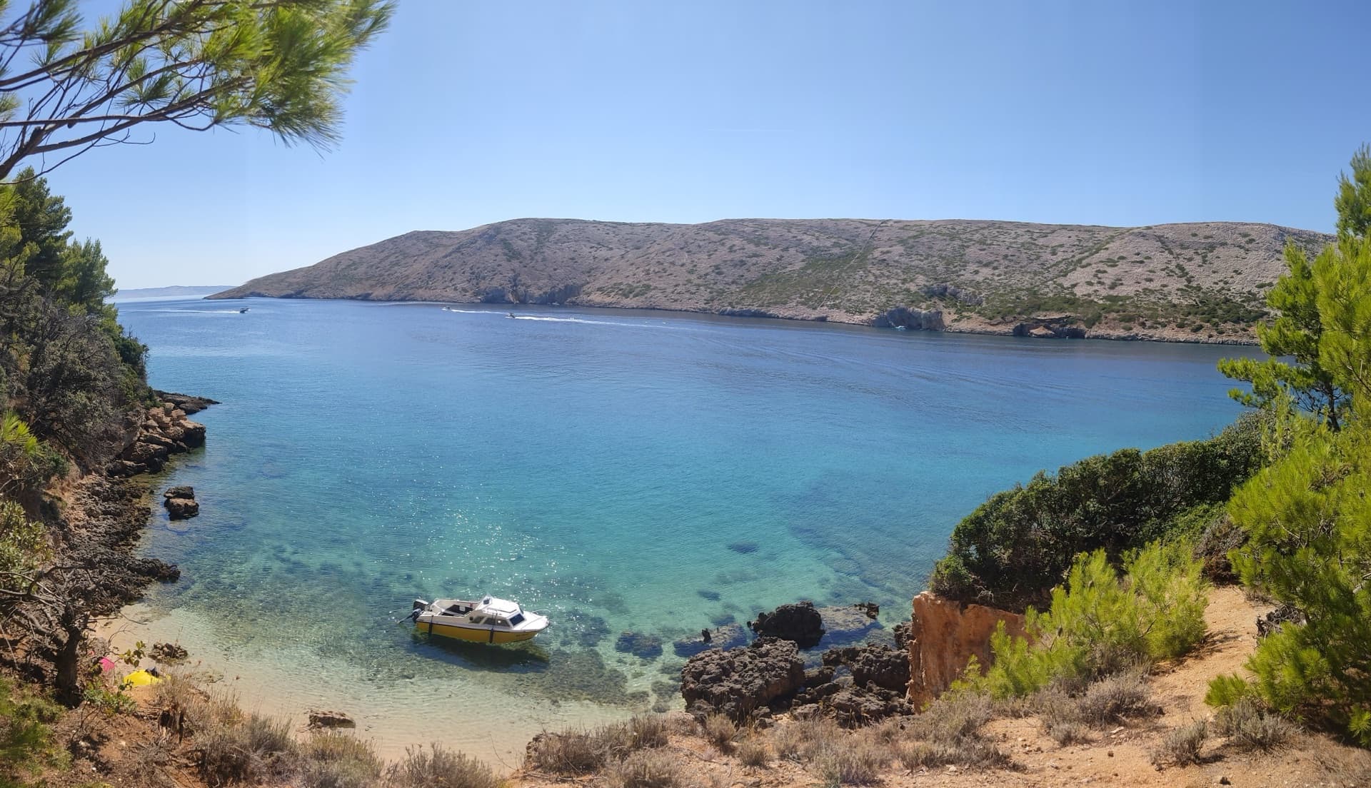 Plaža Crnika in Rab, Rab Island.