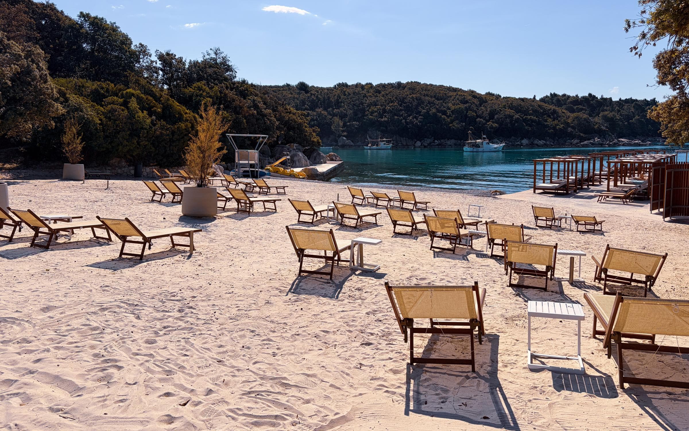Plaža Suha Punta in Kampor, Rab Island.