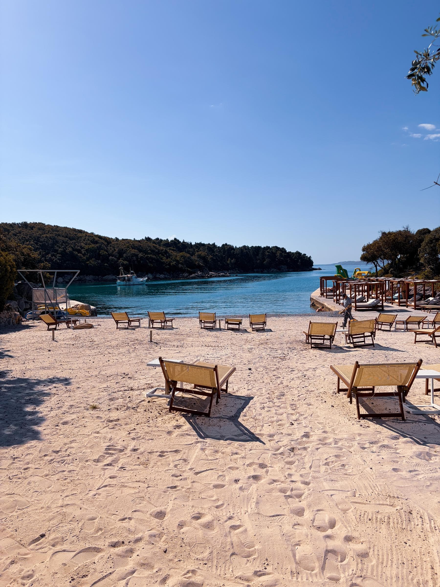 Plaža Kampor in Kampor, Rab Island.