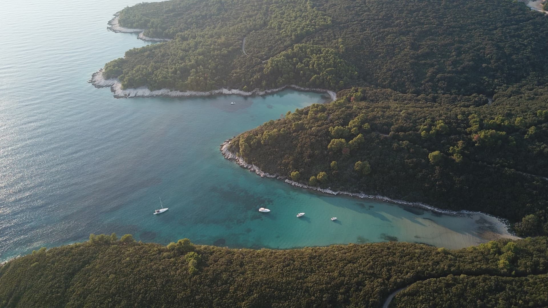 Uvala Škrpčić in Barbat, Rab Island.