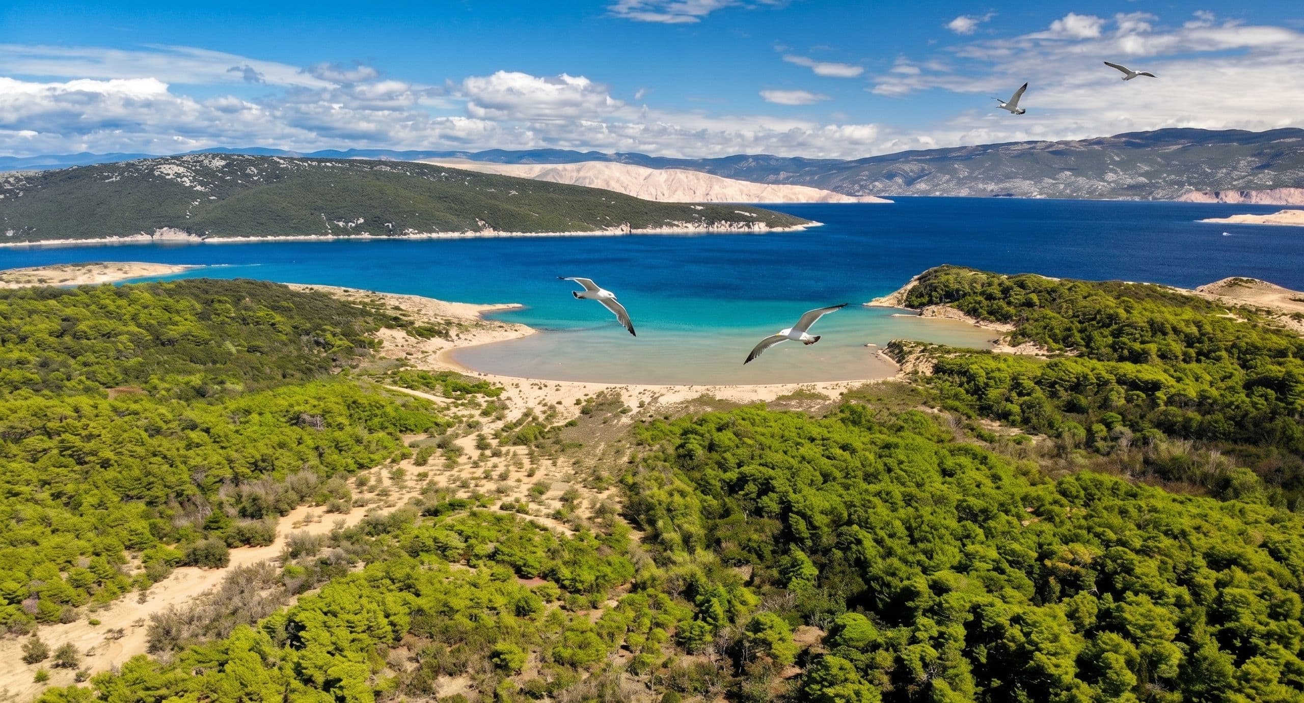 Plaža Sahara in Lopar, Rab Island.